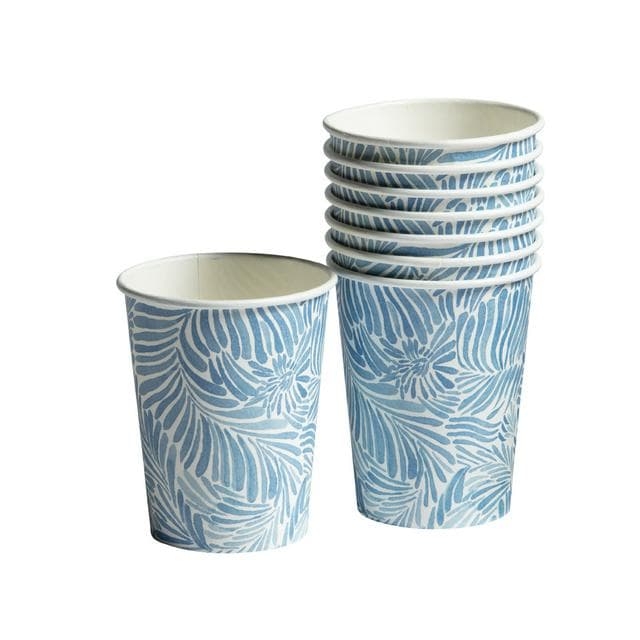 Sainsbury's Home Shoreline Blue Paper Cups 8pk - gallery image 1