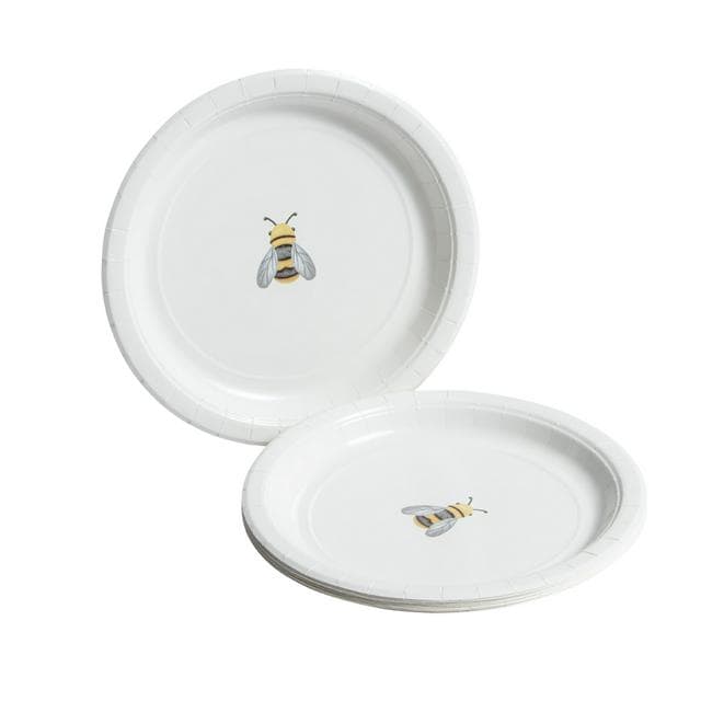 Sainsbury's Home Pack of 10 Bee Design Paper Plates - gallery image 1