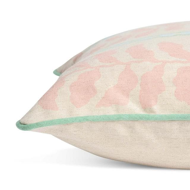 Habitat Panelled Leaf Print Cushion 43x43  - gallery image 3