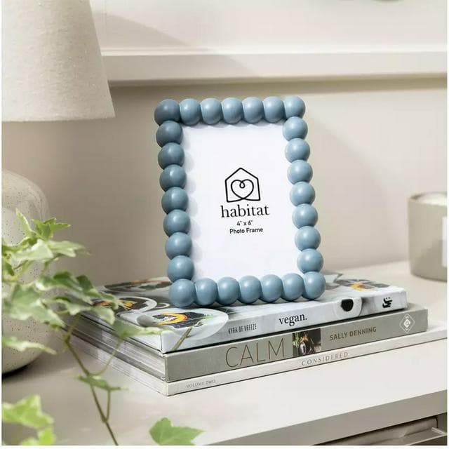 Habitat Bobble Picture Frame - Blue - 4x6" - gallery image 2