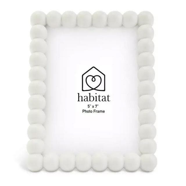 Habitat Bobble Picture Frame - White - 5x7" - gallery image 1