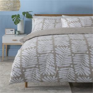 Habitat Cotton Paper Cut Leaf Bedding Set - Brown - Single