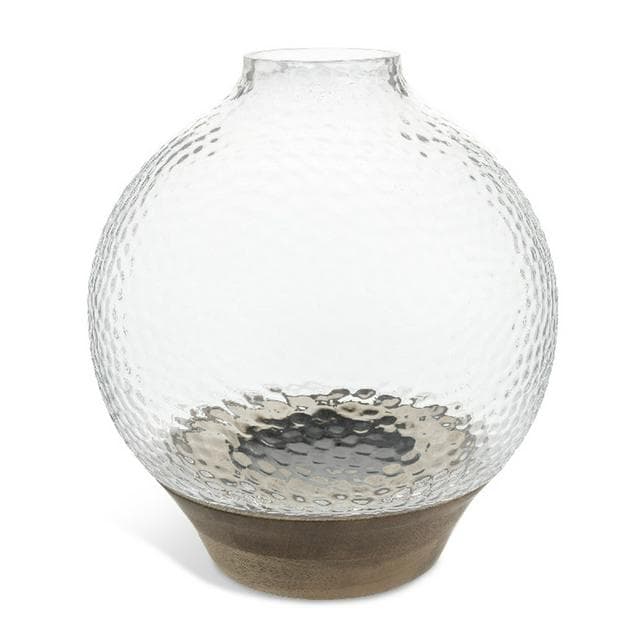 Habitat Hammered Wooden Base Hurricane - gallery image 1