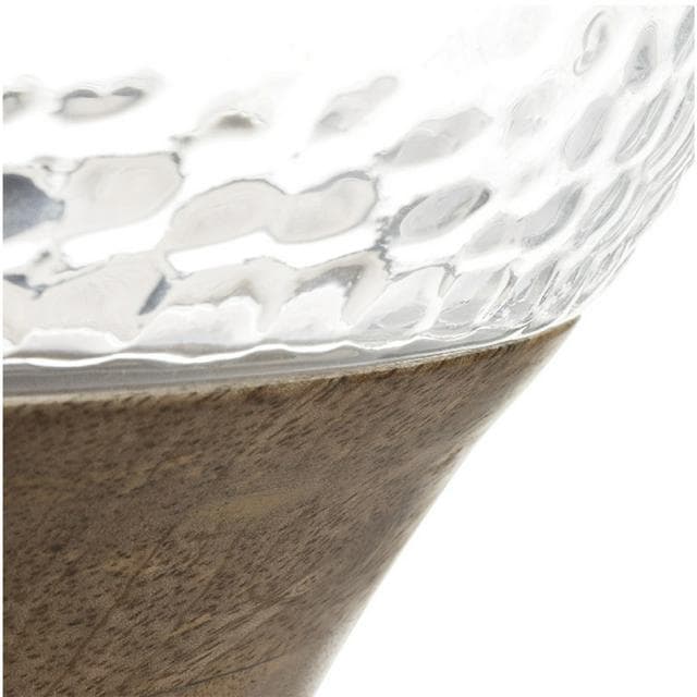 Habitat Hammered Wooden Base Hurricane - gallery image 3