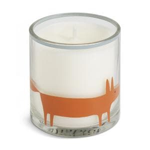 Habitat x Scion Family Mr Fox Candle Glass Blue