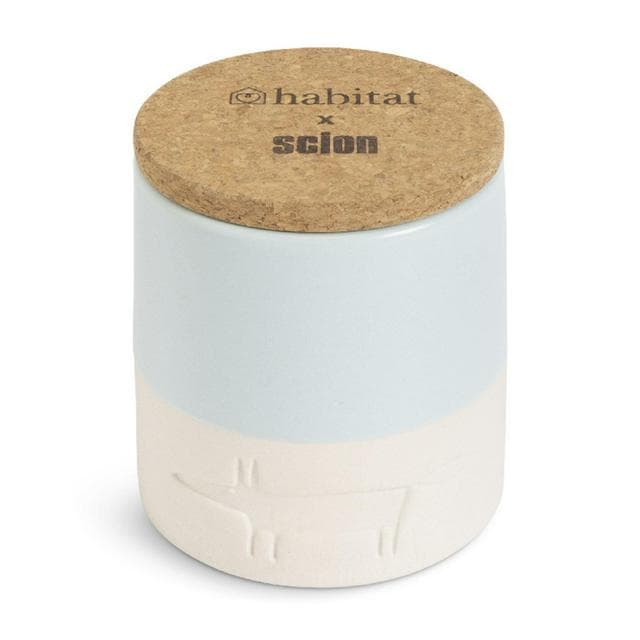 Habitat x Scion Family Mr Fox Ceramic Candle Blue - gallery image 2