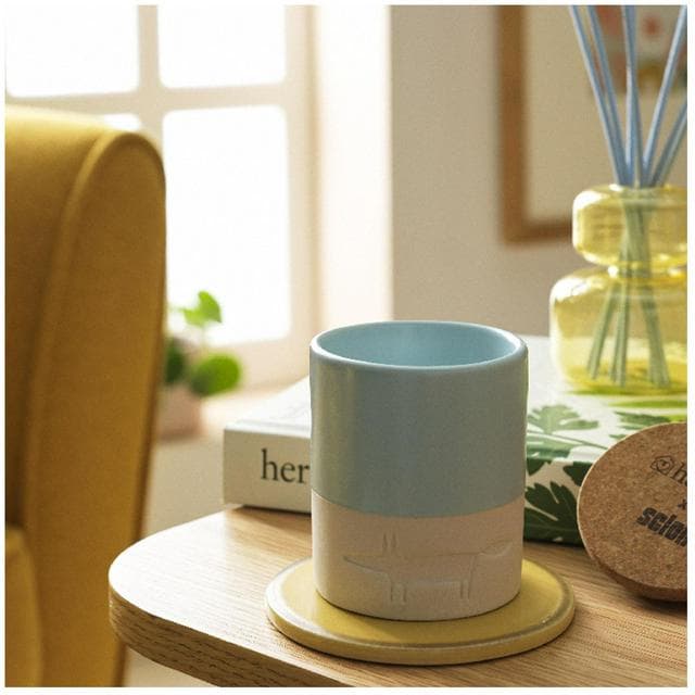 Habitat x Scion Family Mr Fox Ceramic Candle Blue - gallery image 4