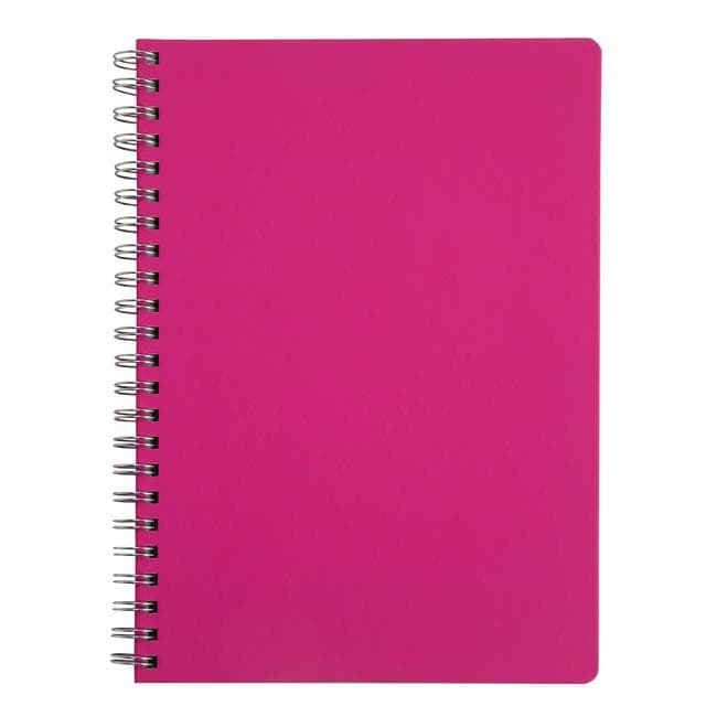 Sainsbury's Home Wiro Notebook Pink A4 - gallery image 1