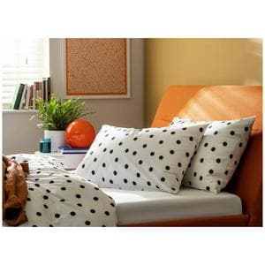Habitat Spot Standard Pillowcase Pair - White & Black