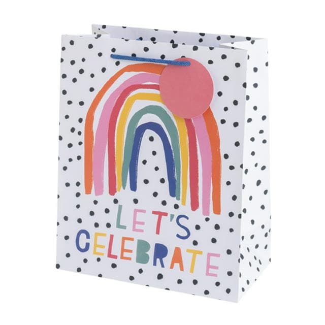 Sainsbury's Let's Celebrate Rainbow Large Present Gift Bag Birthday Celebration - gallery image 1