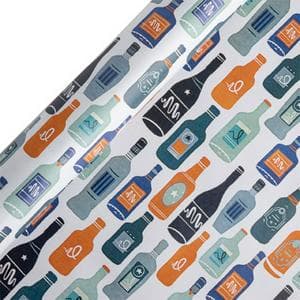 Sainsbury's Beer Bottle Print Birthday Gift Wrap Wrapping Paper - 3m