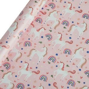 Sainsbury's Unicorn Birthday Gift Wrap Wrapping Paper - 3m