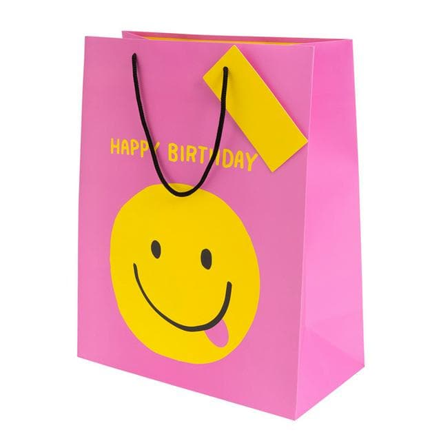 Sainsbury's Oh Deer Happy Birthday Smiley Face Large Present Gift Bag Birthday Celebration - gallery image 1