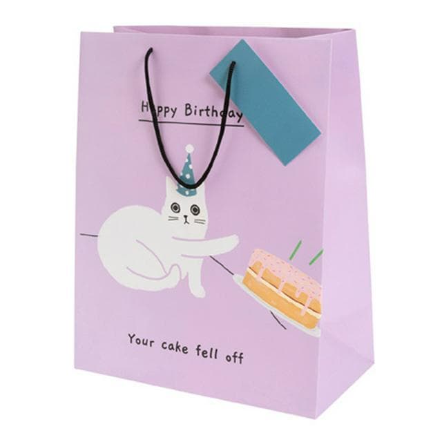 Sainsbury's Oh Deer Ken The Cat Cake Fell Off Large Present Gift Bag Birthday Celebration - gallery image 1