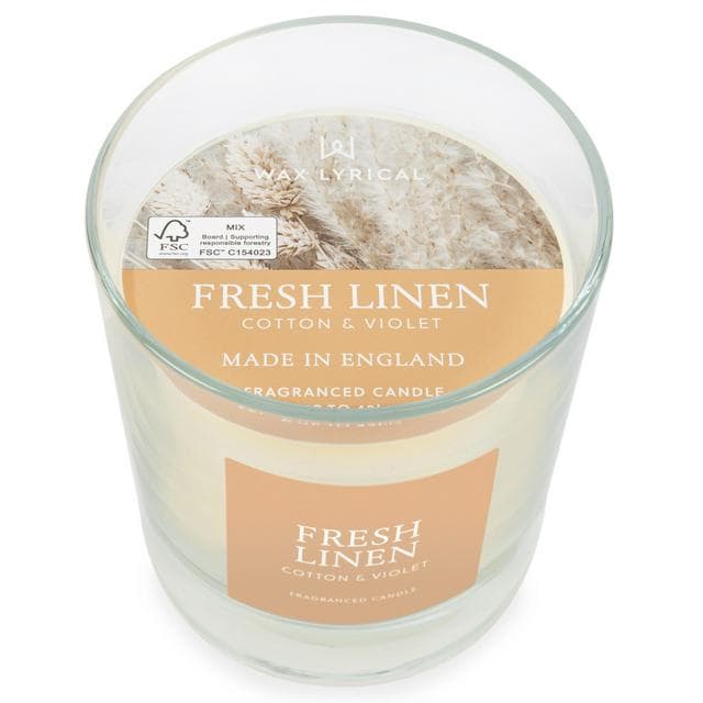 Wax Lyrical Candle Fresh Linen - gallery image 2