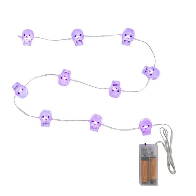 Sainsbury's Home Purple Skull String Lights - gallery image 2