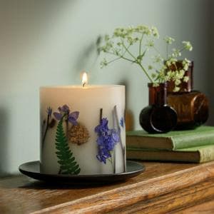 Habitat Pillar Inclusion Candle -  Willow & Cedarwood