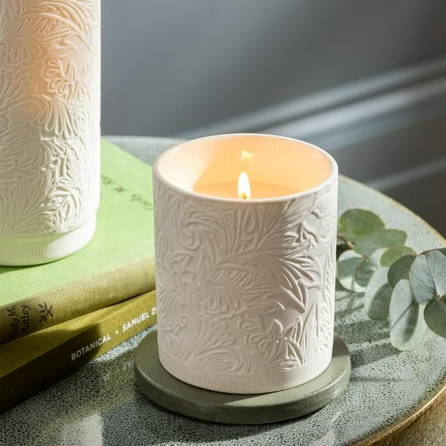 Habitat x Morris & Co. Willow & Cedarwood Ceramic Candle - gallery image 2