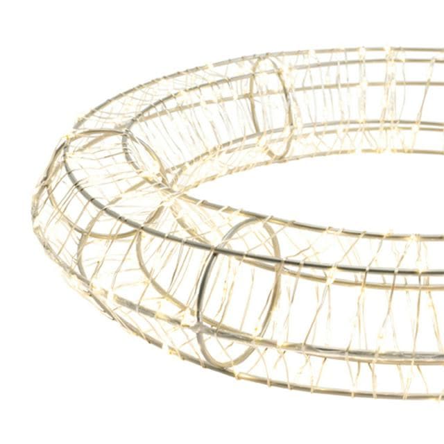 Habitat Warm White LED Christmas Wreath of Lights - gallery image 4