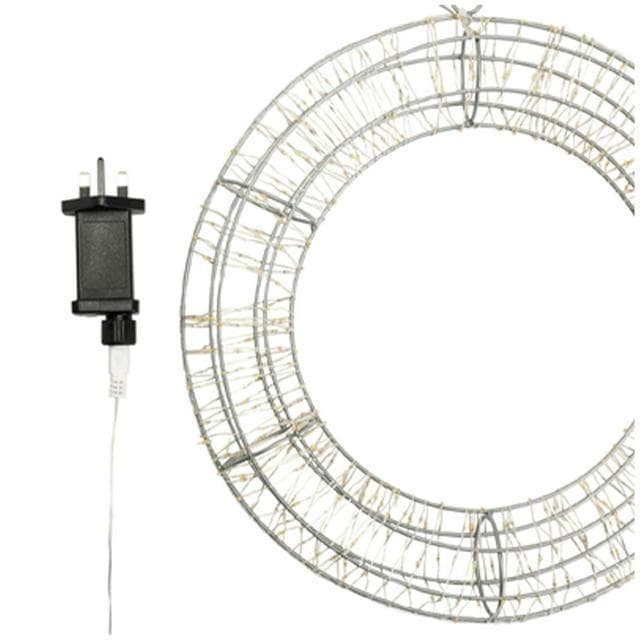 Habitat Warm White LED Christmas Wreath of Lights - gallery image 5