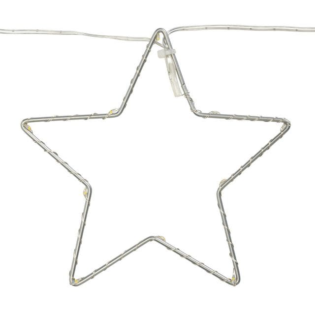 Habitat 6 White Battery LED Christmas Star String Lights - gallery image 2