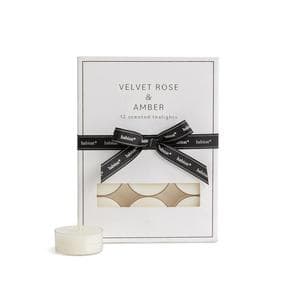 Habitat Luxe Pack of 12 Velvet Rose & Amber Clear Cup Tealights