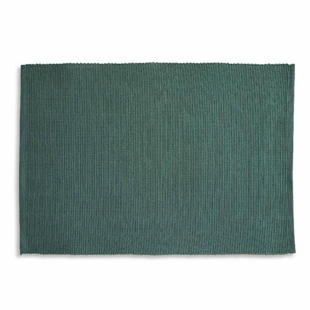 Habitat Pack of 2 Ribbed Placemats - Green - gallery image 1