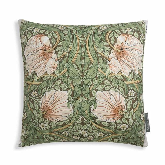 Habitat x Morris & Co. Pimpernel Cushion - Green - 50x50cm - gallery image 1