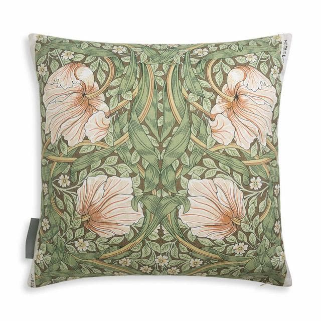 Habitat x Morris & Co. Pimpernel Cushion - Green - 50x50cm - gallery image 4