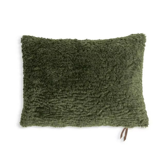 Habitat Shearling Cushion - Moss Green - 55x40cm - gallery image 3