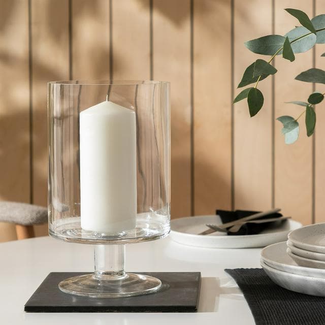 Habitat Large Hurricane Candle Holder with Glass Foot - gallery image 2