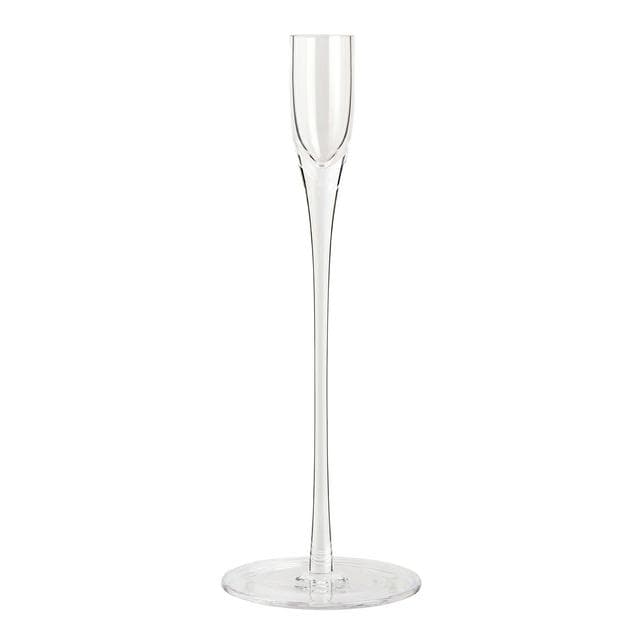 Habitat Tall Clear Stem Medium Glass Taper Holder - gallery image 1