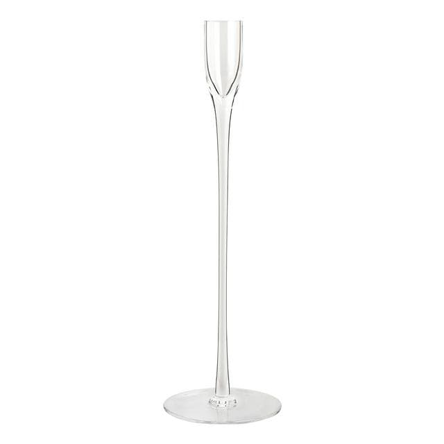 Habitat Tall Clear Stem Large Glass Taper Holder - gallery image 1