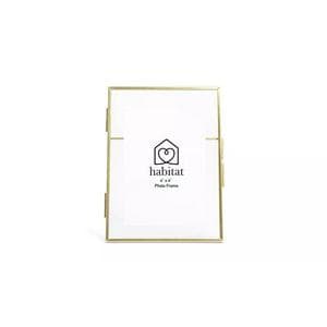 Habitat Skinny Metal Easel Picture Frame - Gold - 18x13cm