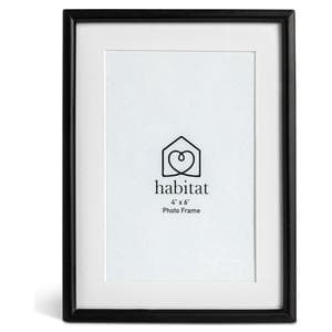 Habitat Skinny Metal Picture Frame - Black - 19x14cm