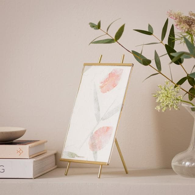 Habitat Glass Easel Photo Frame - Gold - 18x10cm - gallery image 2
