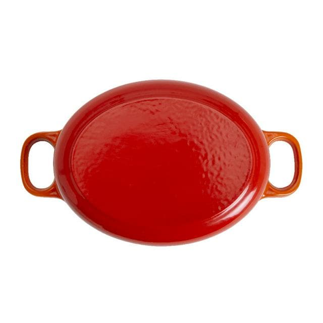 Habitat 4.7 Litre Cast Iron Oval Casserole Dish - Orange - gallery image 5
