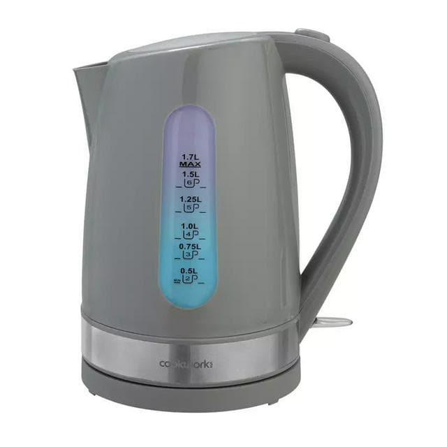 Cookworks Plastic Illuminated Kettle - Grey - gallery image 5