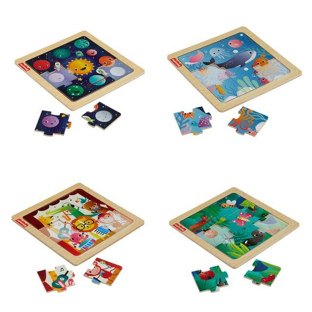 Fisher-Price Wooden Jigsaw Puzzle Assortment - gallery image 2