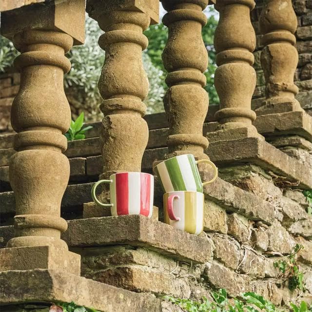 Habitat x Sanderson & National Trust Handpainted Stripe Mug Assortment - gallery image 1