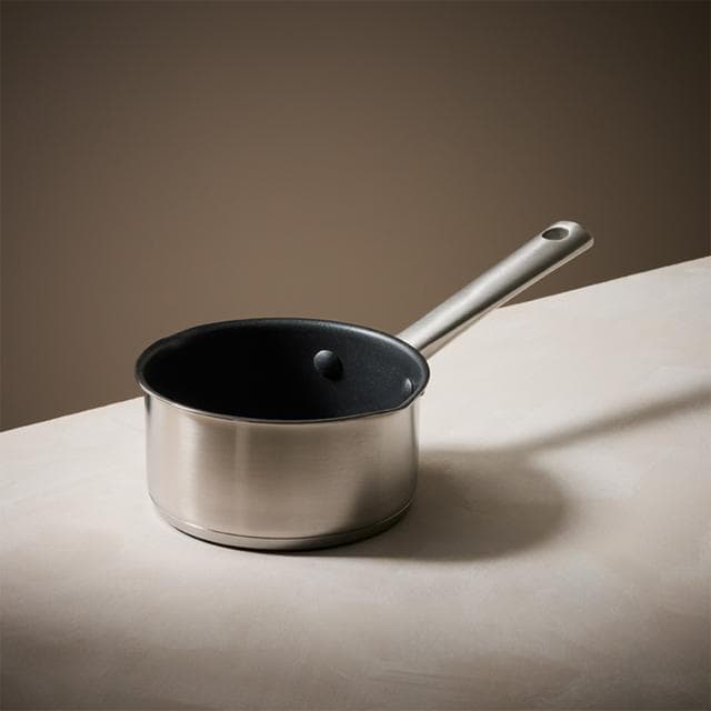 Habitat ellipse brushed stainless steel 14cm milk pan - gallery image 1