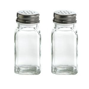 Sainsbury's Home Essentials square glass Salt and Pepper