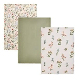 Sainsbury's Home Bee Floral Set of 3 Tea towels