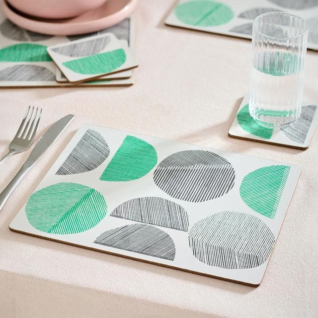 Habitat pack of 4 Linear Circles Placemats - gallery image 2