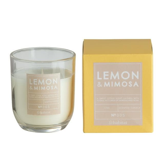 Habitat Scented Boxed Candle - Lemon & Mimosa - gallery image 1