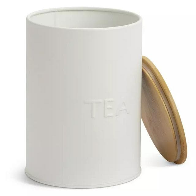 Habitat Embossed Text Pack of 3 Canisters - White - gallery image 4