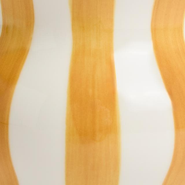 Habitat Hand Painted Stripe Vase - Mustard - gallery image 4