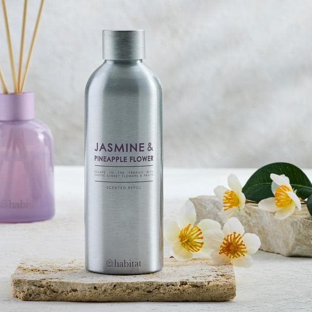 Habitat 180ml Scented Diffuser Refill - Jasmine & Pineapple Flower - gallery image 3