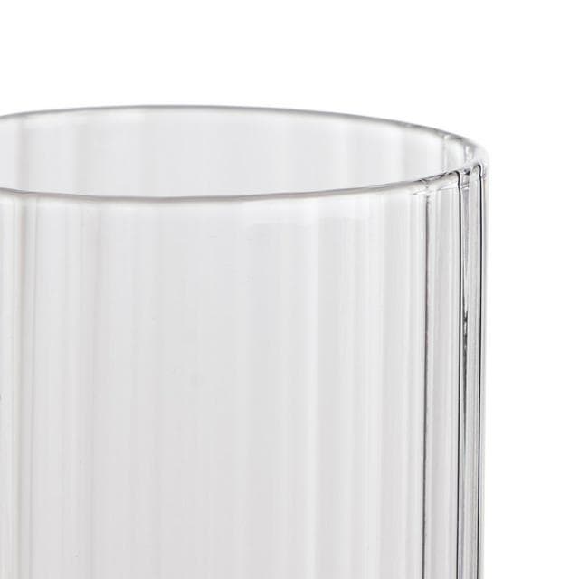 Habitat Wide Ribbed Hiball Glass - Clear - gallery image 2