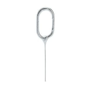 Sainsbury's Home Silver Number Cake Sparkler Candle - Age 0